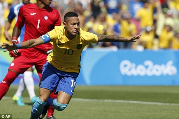Neymar đi vào lịch sử Olympic với bàn thắng ở giây thứ 14