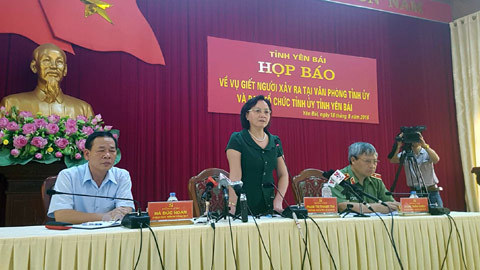Họp báo vụ Bí thư Yên Bái bị bắn tử vong