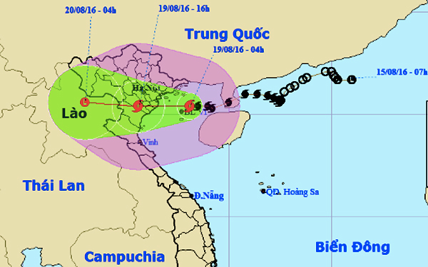 Bão áp sát Quảng Ninh-Thanh Hóa, mưa lớn toàn miền Bắc