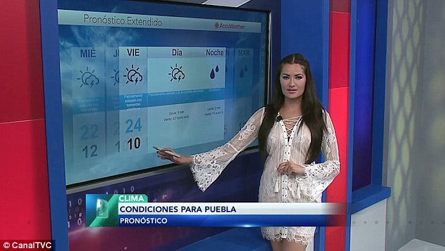 MC thời tiết mặc váy mỏng tang lên hình