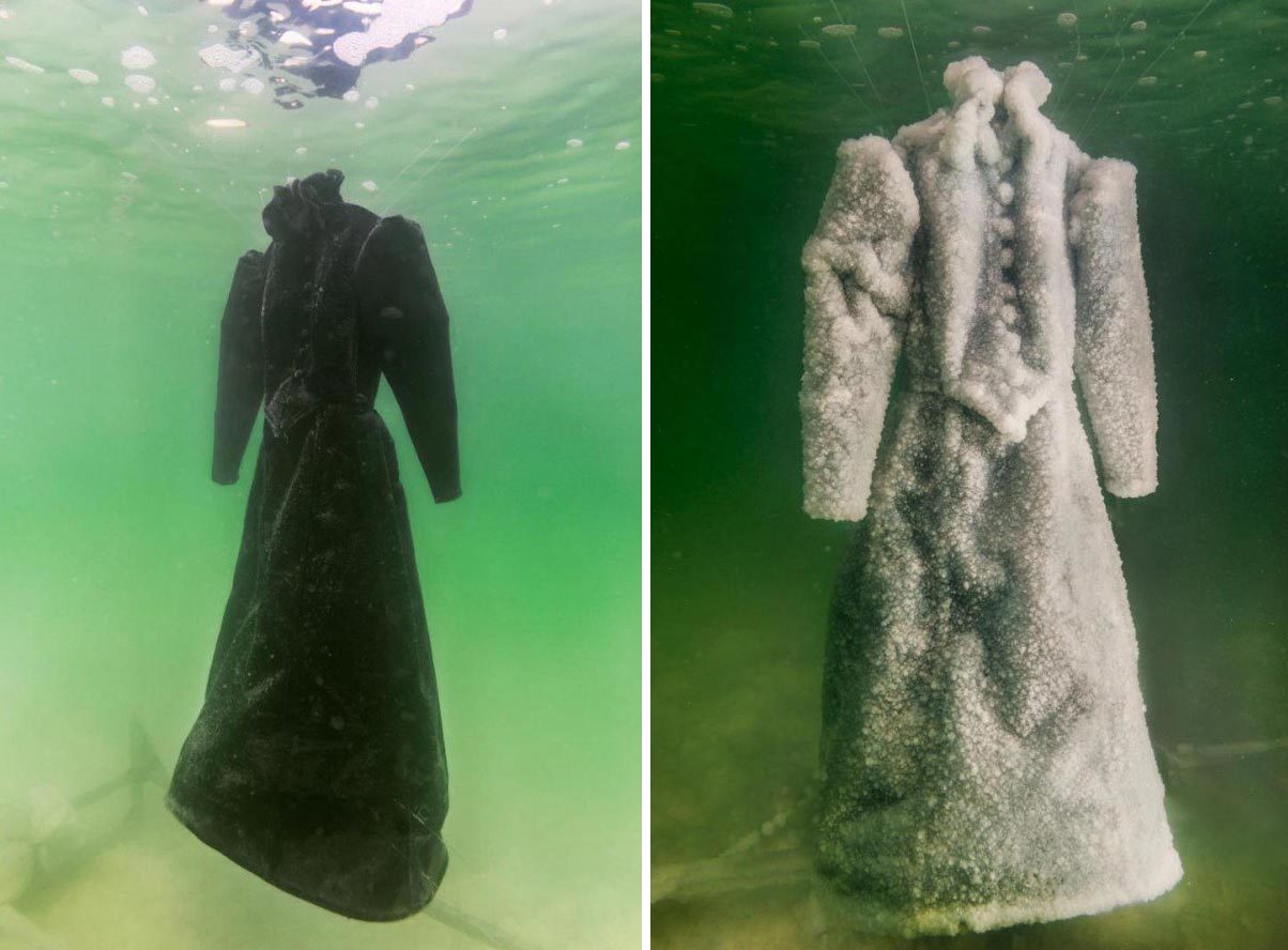 Điều kỳ lạ xảy ra khi ngâm váy đen trong Biển Chết