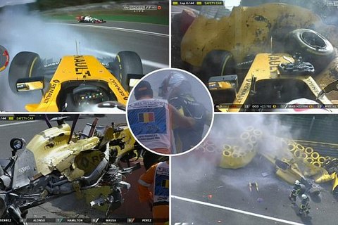 Tận cảnh pha tai nạn kinh hoàng tại đường đua Belgian Grand Prix