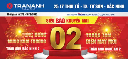 Trần Anh sale off 50% dịp khai trương 2 siêu thị