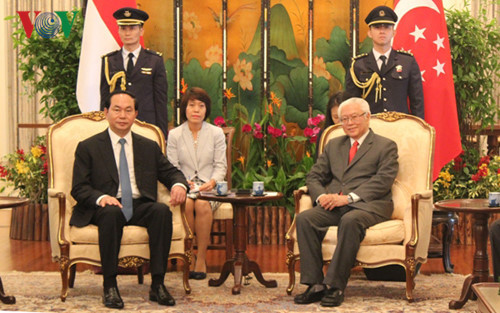 Chủ tịch nước hội đàm với Tổng thống Singapore