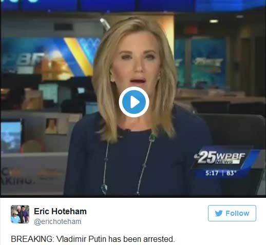 Báo Nga đưa tin 'Putin' bị bắt