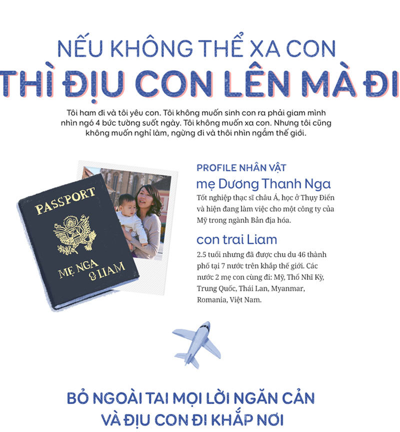 Nếu không thể xa con thì địu con lên mà đi