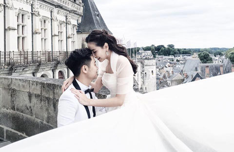 Ảnh cưới hiếm hoi của MC Thời tiết Mai Ngọc tại Pháp