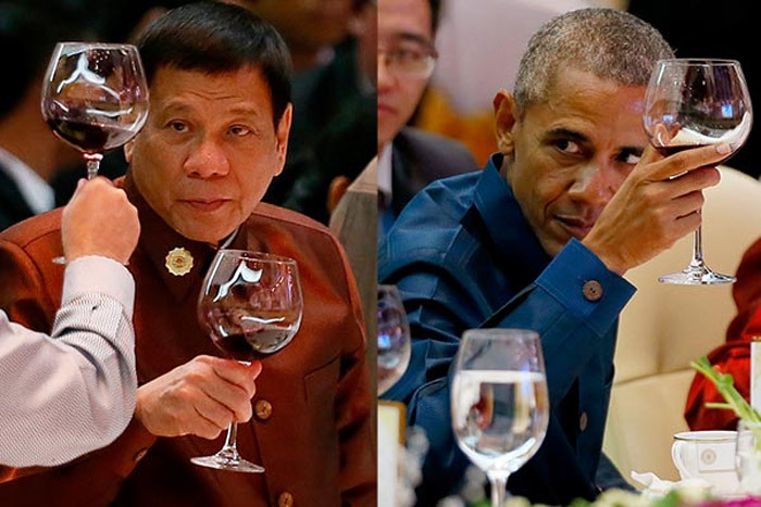 Tổng thống Philippines bị hố 'khoe' ngồi cạnh Obama ăn tối