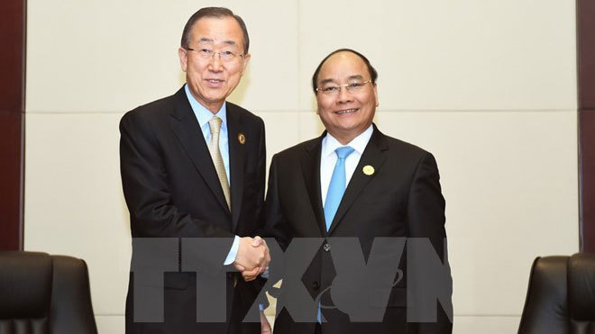 Thủ tướng Nguyễn Xuân Phúc hội kiến Tổng Thư ký LHQ