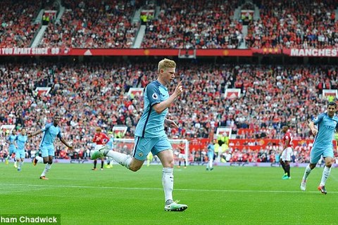 Kevin de Bruyne ghi bàn mở tỷ số