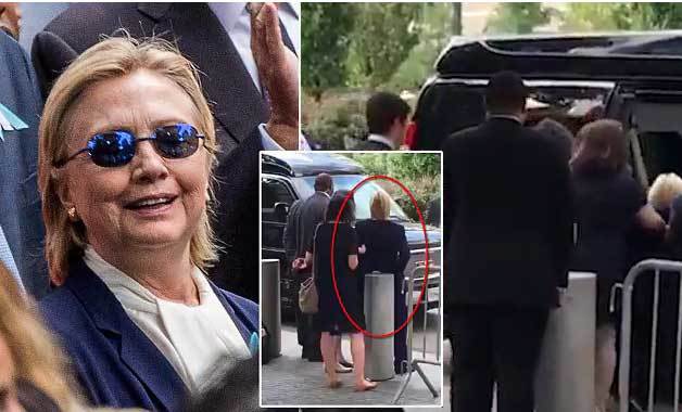 Video Hillary đứng không vững, bị viêm phổi
