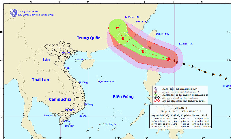 Siêu bão giật cấp 17 xuất hiện gần biển Đông