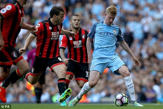 Video bàn thắng Man City 4-0 Bournemouth