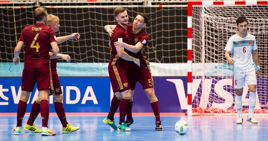 Video bàn thắng futsal Việt Nam 0-7 Nga