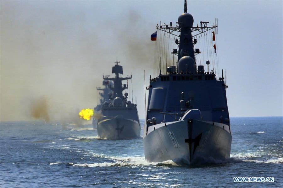 Hình ảnh Nga-Trung tập trận quy mô lớn ở Biển Đông
