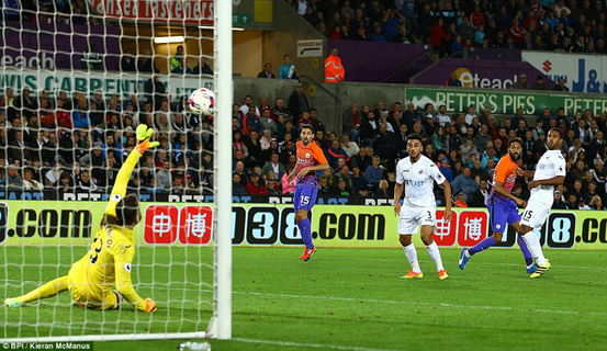 Video bàn thắng Swansea 1-2 Man City