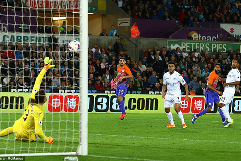 Video bàn thắng Swansea 1-2 Man City