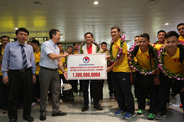 VFF thưởng ĐT futsal Việt Nam 1,5 tỷ đồng