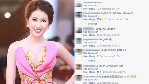 Hoa hậu Việt nói tiếng Anh như ... tiếng Lào