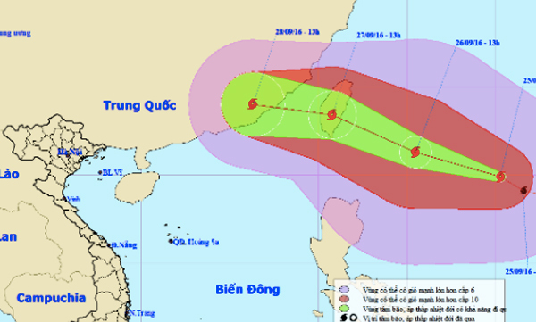 Bão Megi mạnh cấp 14 xuất hiện gần biển Đông