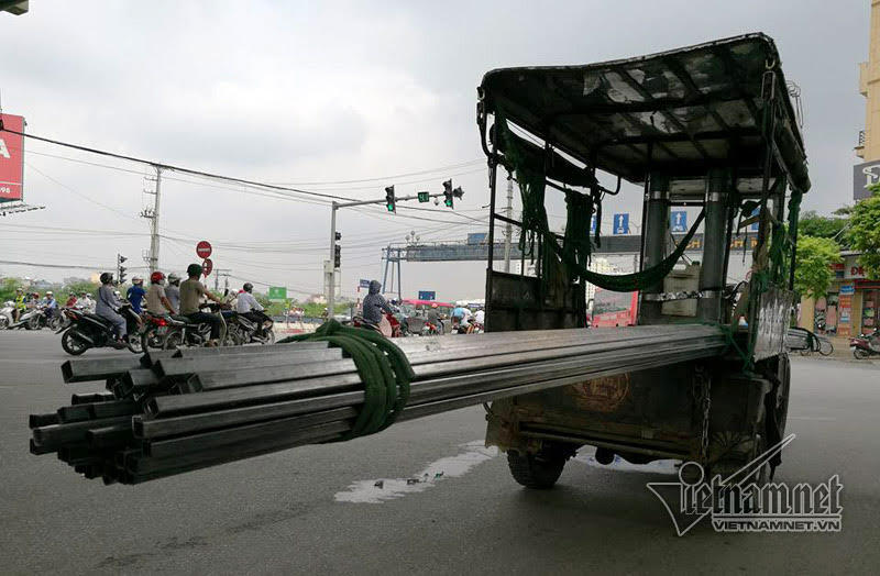Hà Nội: Mở đợt cao điểm xử xe chở hàng cồng kềnh