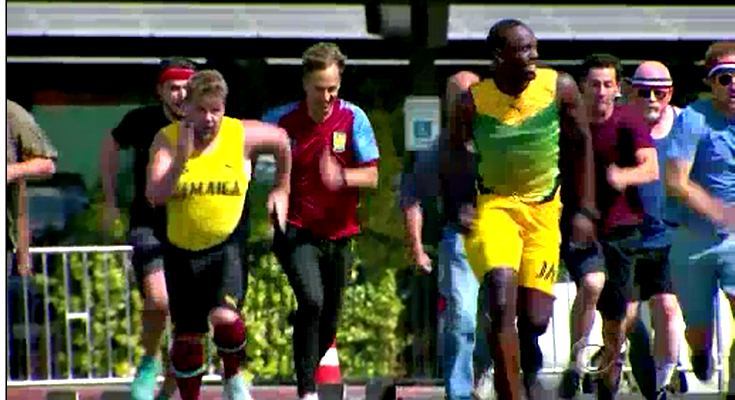 Sao Hollywood chạy đua 100m với Usain Bolt và cái kết 