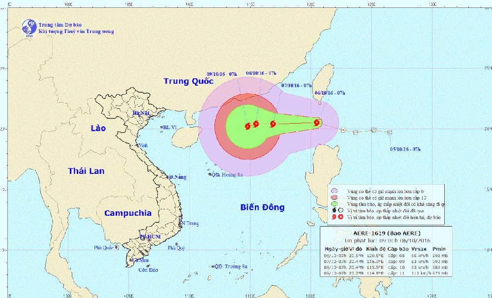 Bão số 6 đổ bộ vào Biển Đông