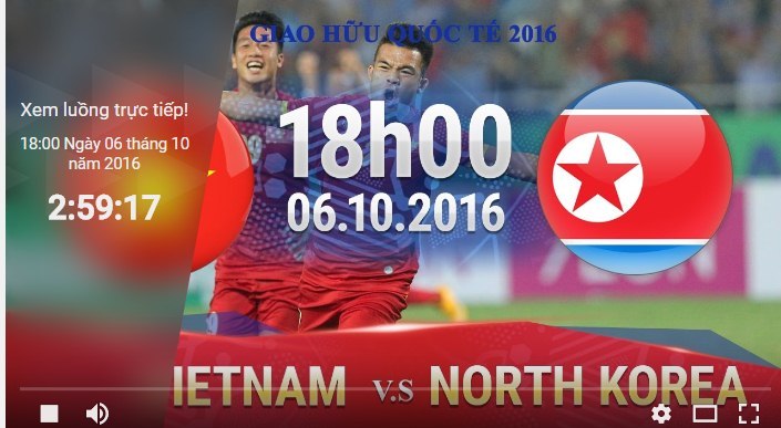 Video trận Việt Nam vs Triều Tiên