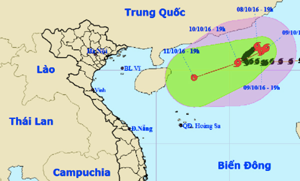 Bão số 6 giật cấp 11 mắc kẹt trên biển Đông