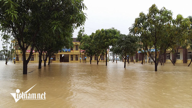 Hậu lũ, nhiều trường vẫn chủ động cho học sinh nghỉ