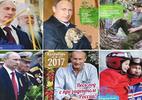 Hình ảnh Putin ôm mèo lên lịch 2017