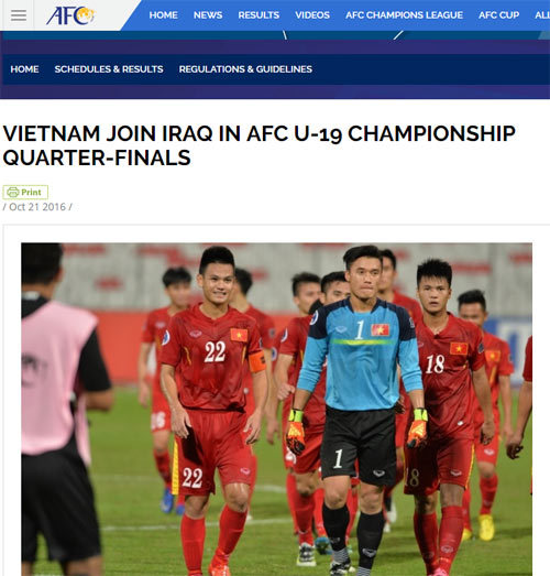 AFC: “U19 Việt Nam mạnh mẽ và máu lửa”