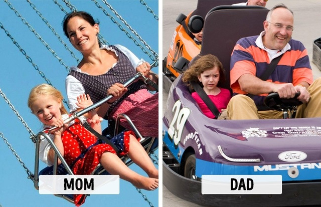 Hài hước sự khác biệt giữa bố và mẹ