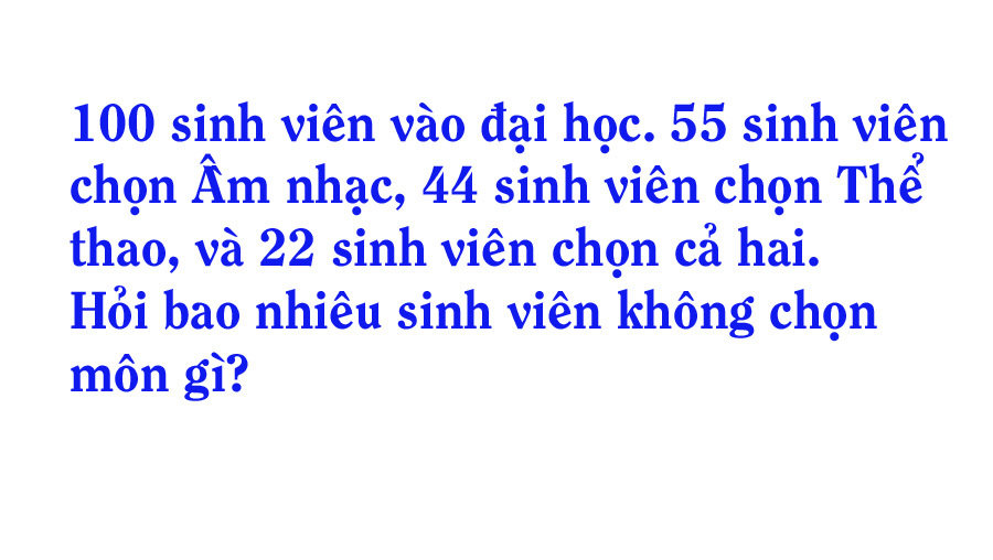 Bài toán tính số sinh viên: 90% đáp án nhầm lẫn