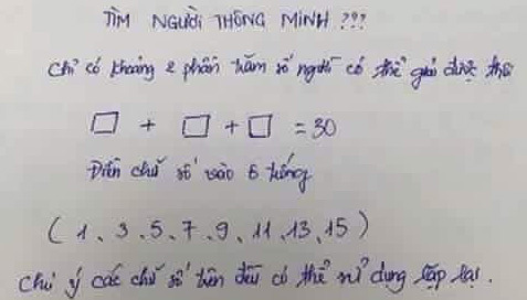Đáp án bài toán
