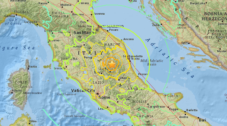Động đất mạnh 7,1 độ tấn công Italia