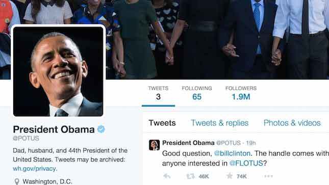 Khi Obama rời Nhà Trắng, Twitter của ông sẽ ra sao?