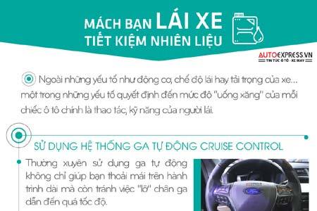 Kinh nghiệm lái xe tiết kiệm nhiên liệu cho tài mới