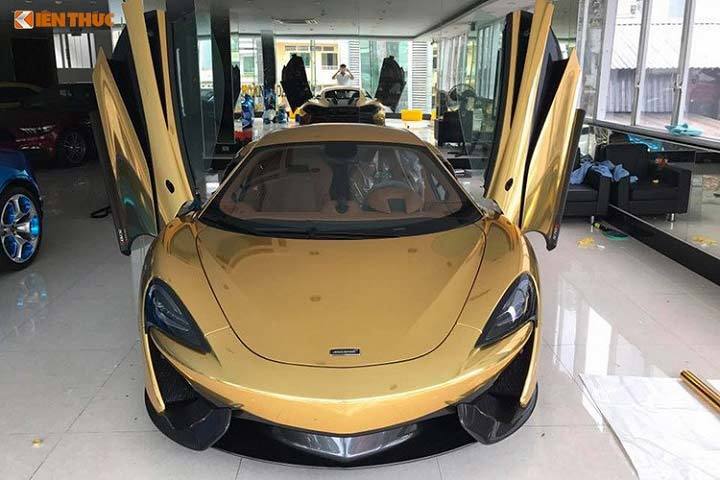 Ngắm siêu xe McLaren 570S giá 12 tỷ đồng dát vàng độc nhất Việt Nam