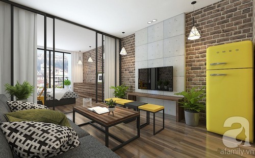 Bố trí nội thất căn hộ 38m² ở Sài Gòn cho gia đình 3 người với chi phí chưa đến 100 triệu