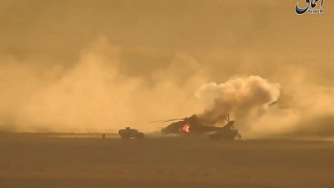Trực thăng Nga trúng rocket, bốc cháy ngùn ngụt
