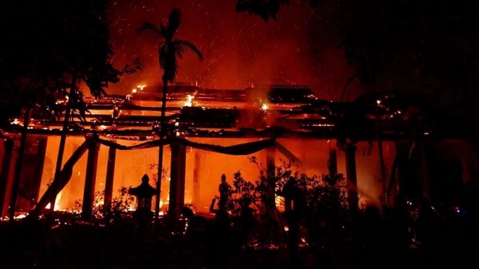 Hà Nội: Tìm ra nguyên nhân cháy rụi điện thờ chùa cổ