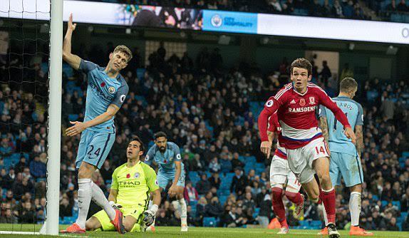 Video bàn thắng Man City 1-1 Middlesbrough