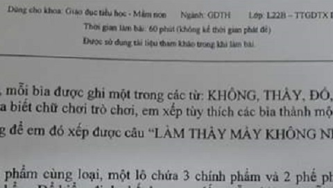 Đề toán hài hước trêu đùa các thầy cô tương lai