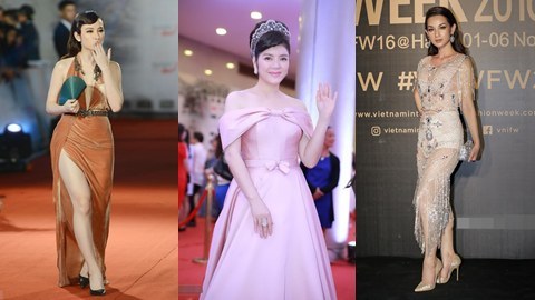MC Quỳnh Chi lộ miếng dán ngực, Angela Phương Trinh lộ chân cong