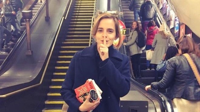 Emma Watson và ý tưởng giấu sách ở ga tàu điện ngầm