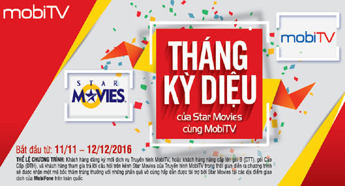 Tháng kỳ diệu của Star Movies cùng MobiTV