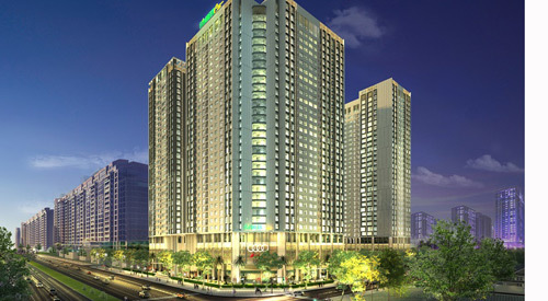 Eco-Green City cất nóc tòa CT3, tiếp tục vượt tiến độ