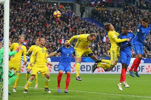 Video bàn thắng Pháp 2-1 Thụy Điển