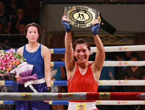 Lừu Thị Duyên lần đầu mất đai vô địch giải boxing toàn quốc